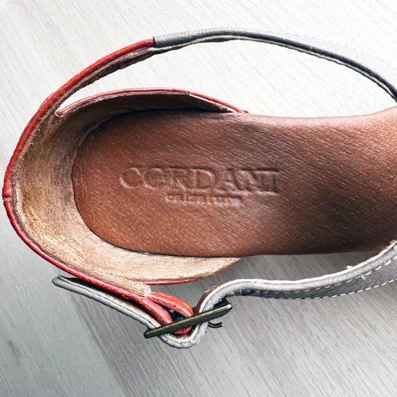 Cordani color-block platform high heel leather and wood clogs - Picture 8 of 10